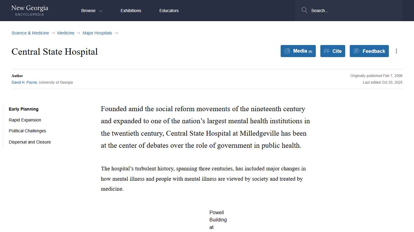 Central State Hospital - New Georgia Encyclopedia